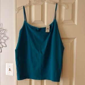 Ann Taylor Green Fitted Camisole Top, NWT, size XL